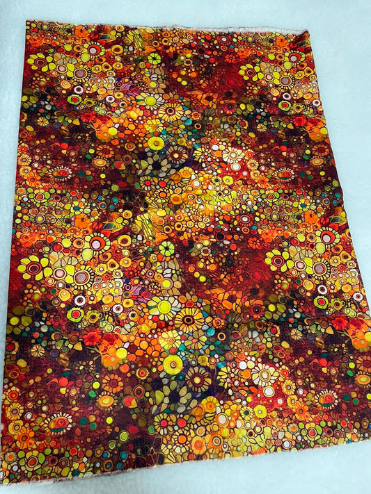 Tricoline 100% Algodón - EX084 Exclusiva DN Floral Cafe (50 x 150)