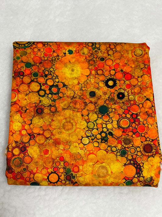 Tricoline 100% Algodón - EX080 Exclusiva DN Mosaicos Naranja (50 x 150)