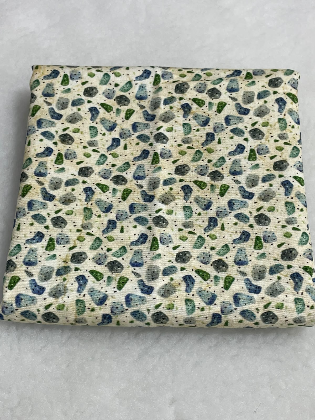 Tricoline 100% Algodón - EX077 Exclusiva DN Piedritas Azul (50 x 150)