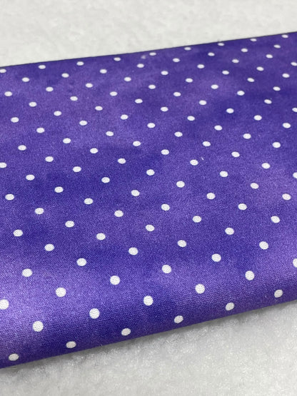 Tricoline 100% algodón - EX089 Exclusiva Puntitos Morado Neon (50 x 150)