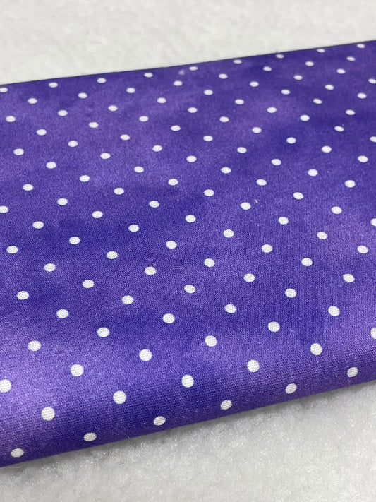 Tricoline 100% algodón - EX089 Exclusiva Puntitos Morado Neon (50 x 150)