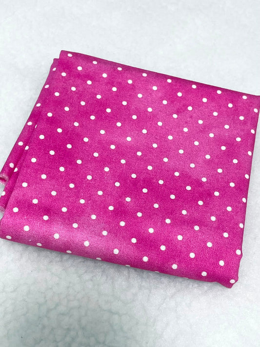 Tricoline 100% algodón - EX088 Exclusiva Puntitos Fucsia Neon (50 x 150)