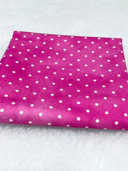 Tricoline 100% algodón - EX088 Exclusiva Puntitos Fucsia Neon (50 x 150)