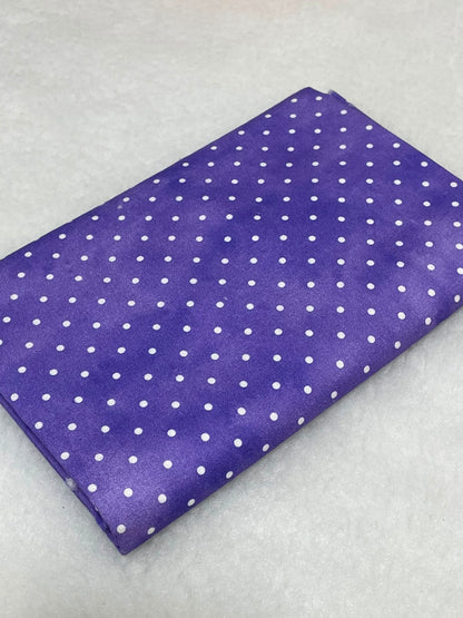 Tricoline 100% algodón - EX089 Exclusiva Puntitos Morado Neon (50 x 150)