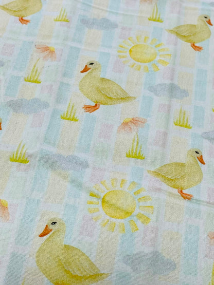Tricoline 100% Algodón - DG056 Patos (50 x 150)