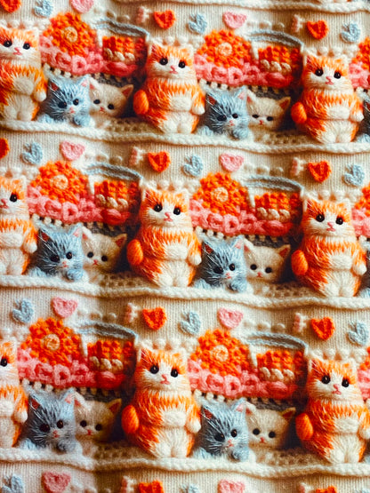 Tricoline 100% Algodón - 3D030 Gatitos 5 (50 x 150)