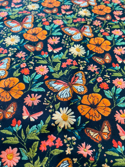 Tricoline 100% Algodón - 3D046 Mariposas Avimor (50 x 150)