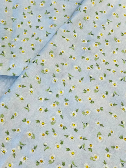 Tricoline 100% Algodón - DG054 Florecitas Margarita (50 x 150)