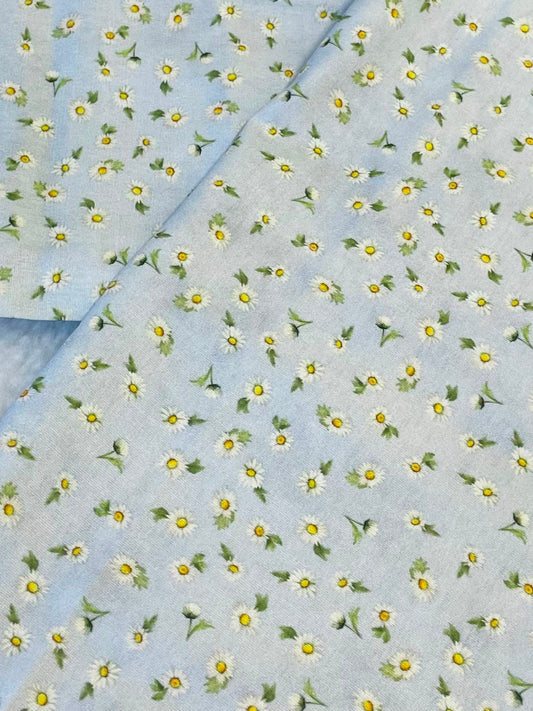 Tricoline 100% Algodón - DG054 Florecitas Margarita (50 x 150)