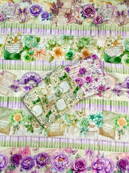 Tricoline 100% Algodón - CN023 Cenefas Floral 3 (50 x 150)