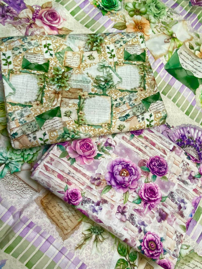 Tricoline 100% Algodón - CN023 Cenefas Floral 3 (50 x 150)