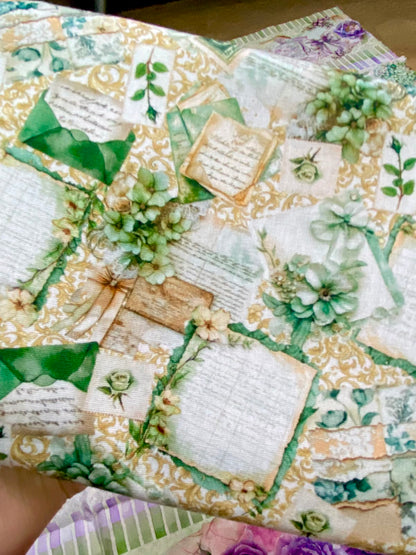 Tricoline 100% Algodón - CN023 Cenefas Floral 3 (50 x 150)