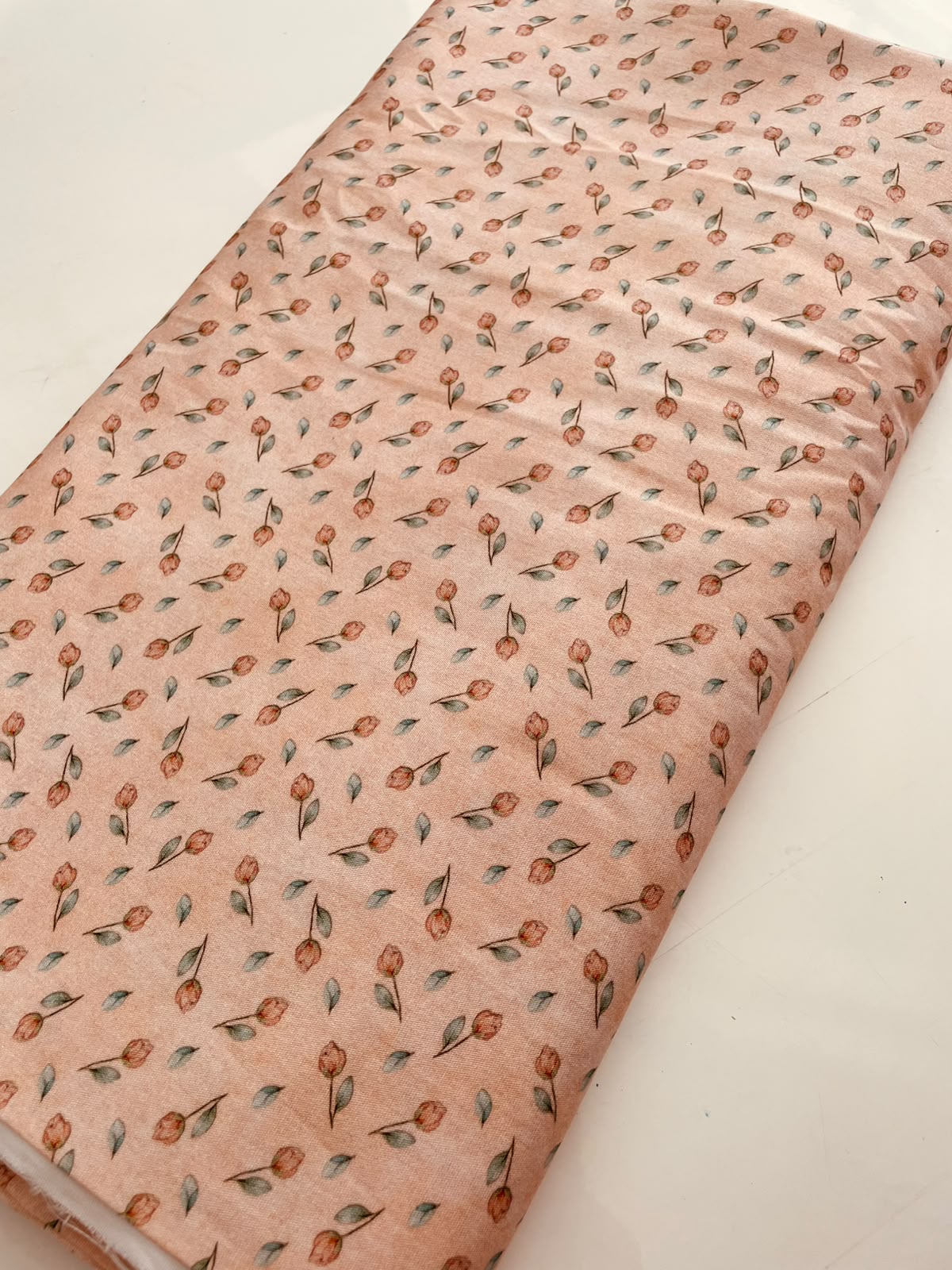 Tricoline 100% algodón - EX099 Exclusiva Tierna Florecitas 2 Rosa (50 x 150)