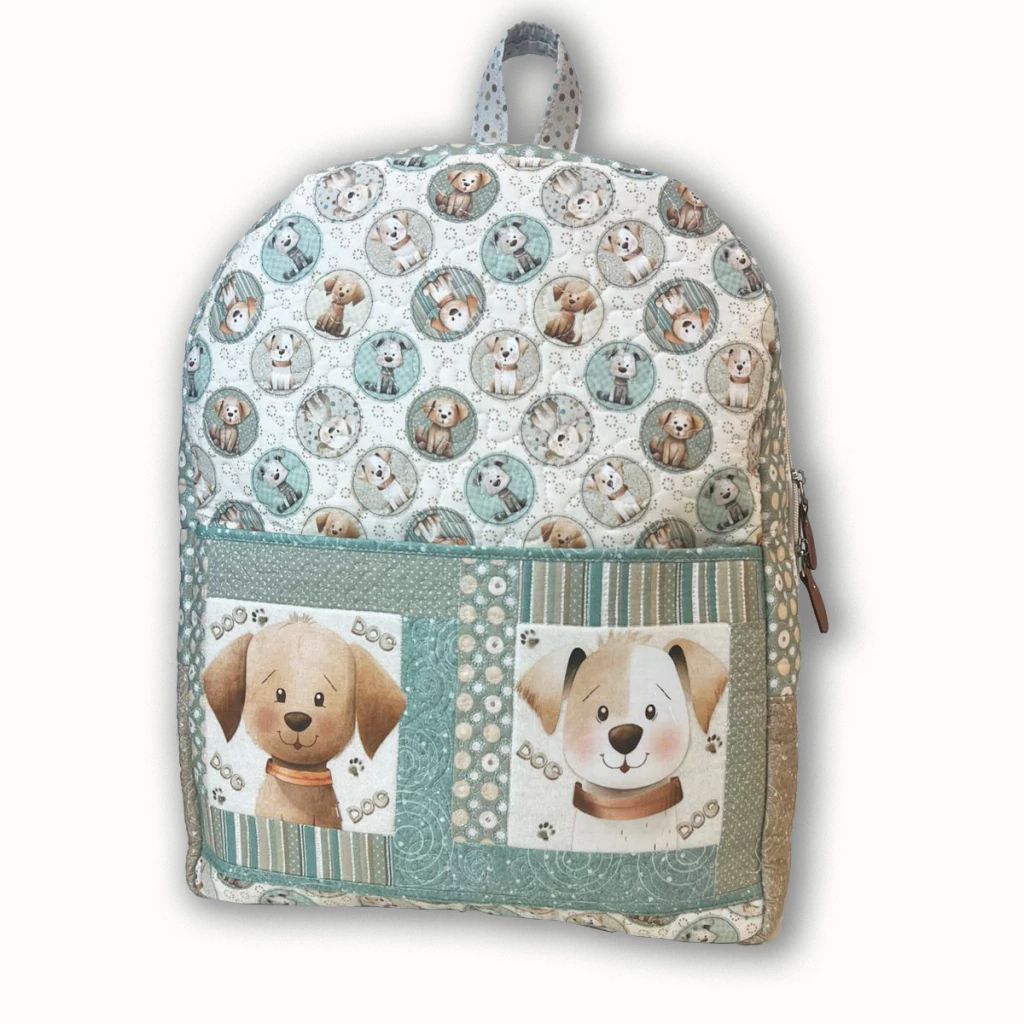 Tricoline 100% Algodón  - PT075 Patrón Mochila Dog (50 x 150)