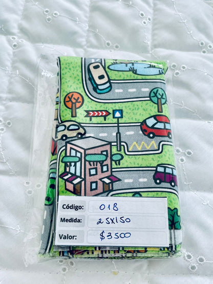 RETAZOS VARIADOS 1 - Tricoline 100% Algodón