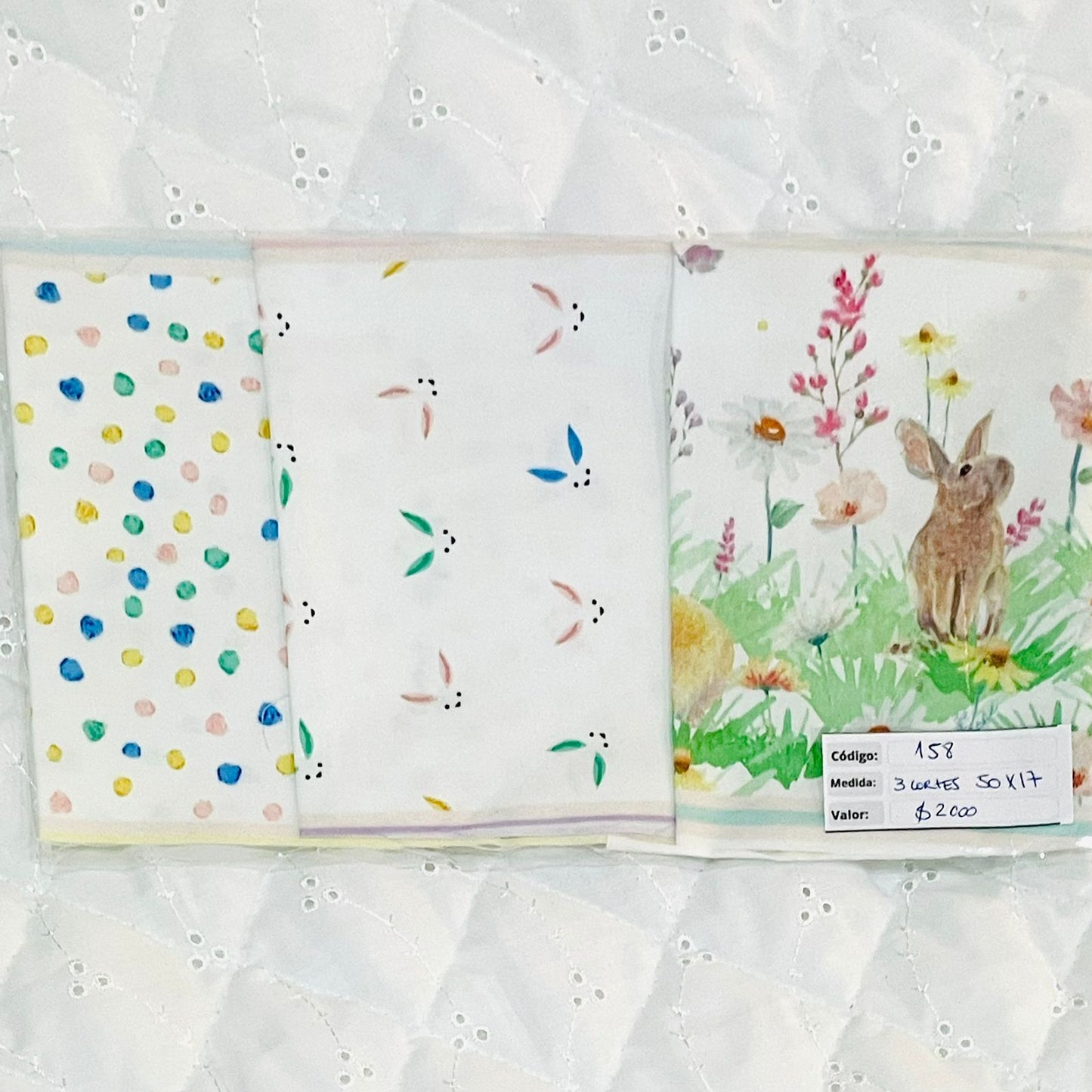 RETAZOS VARIADOS 2 - Tricoline 100% Algodón