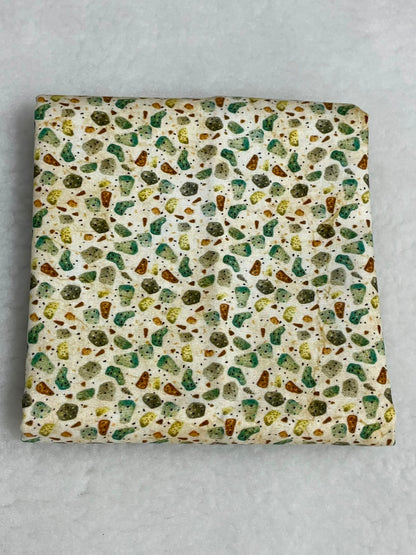 Tricoline 100% Algodón - EX078 Exclusiva DN Piedritas Verde (50 x 150)