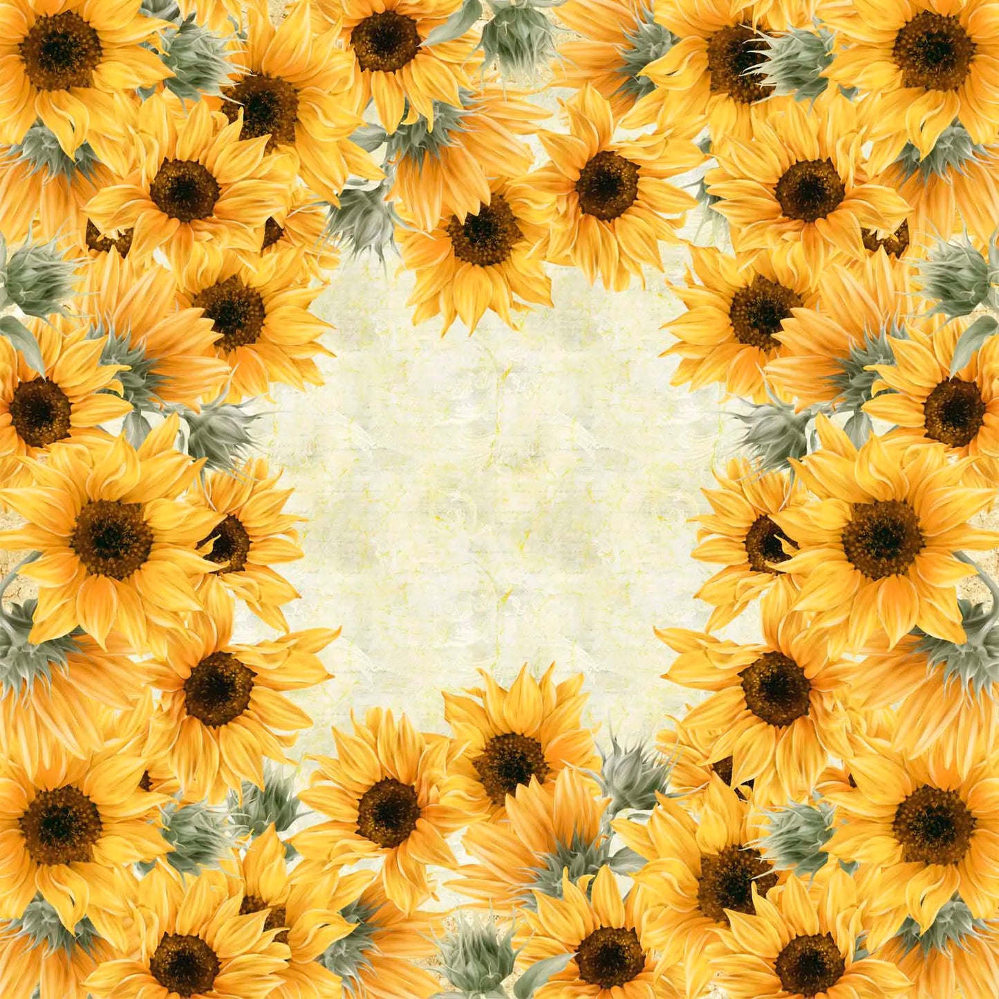 Tricoline 100% Algodón  - PT106 Patrón Panel FLORAL 1 (45 x 45)