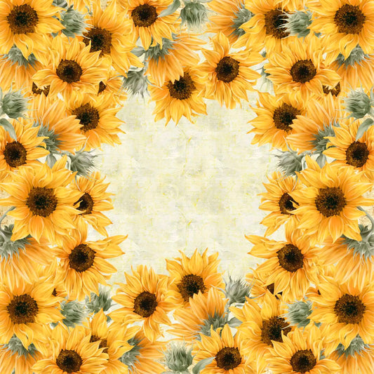 Tricoline 100% Algodón  - PT106 Patrón Panel FLORAL 1 (45 x 45)
