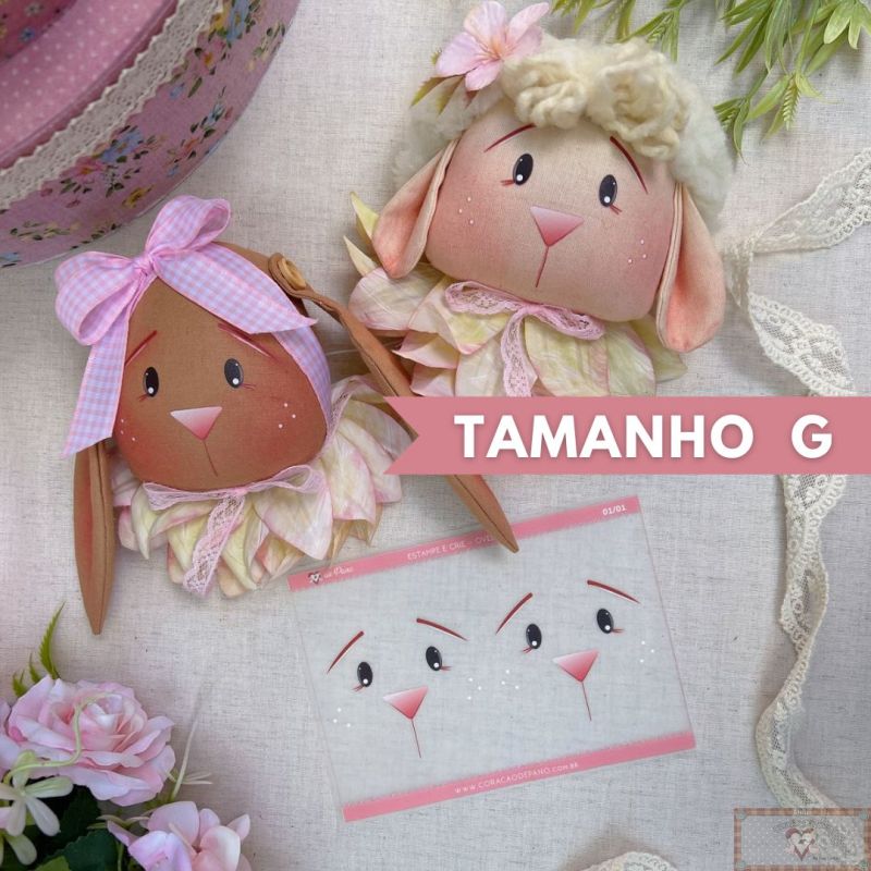 CP040 Sticker - Carita Animalitos Talla L (Parche) **PRE VENTA**