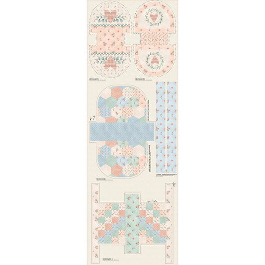 Tricoline 100% Algodón  - PT080 Patrón Necessaries Patchwork  (49 x 150)