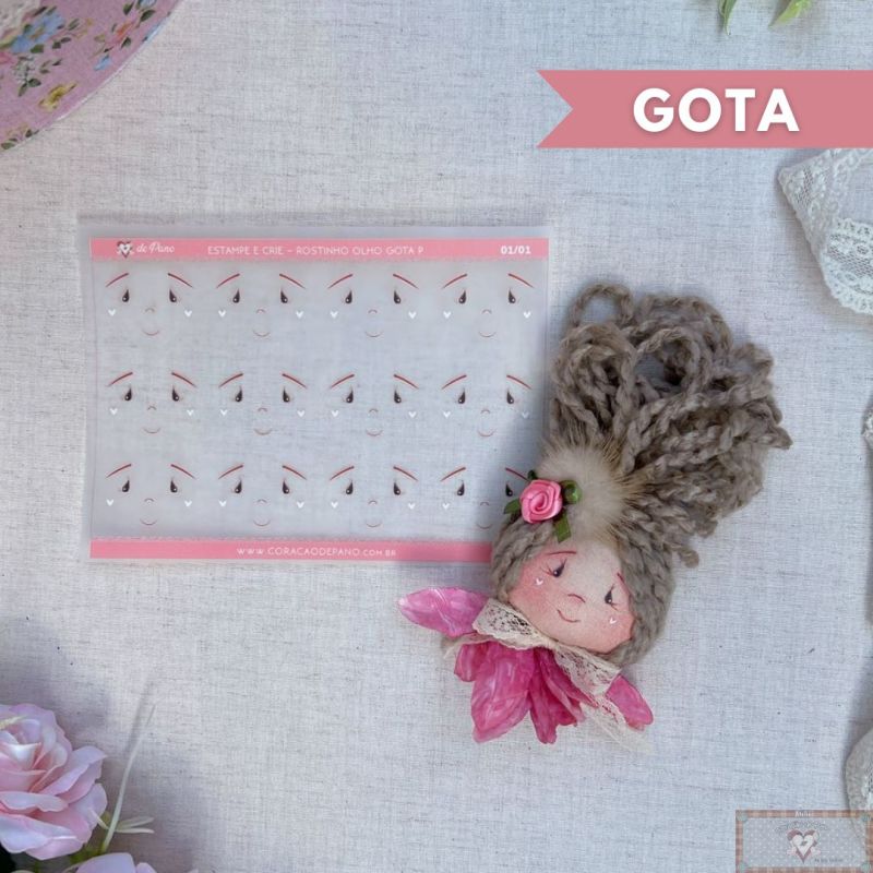 CP054 Sticker - Carita Gota P (Parche) **PRE VENTA**