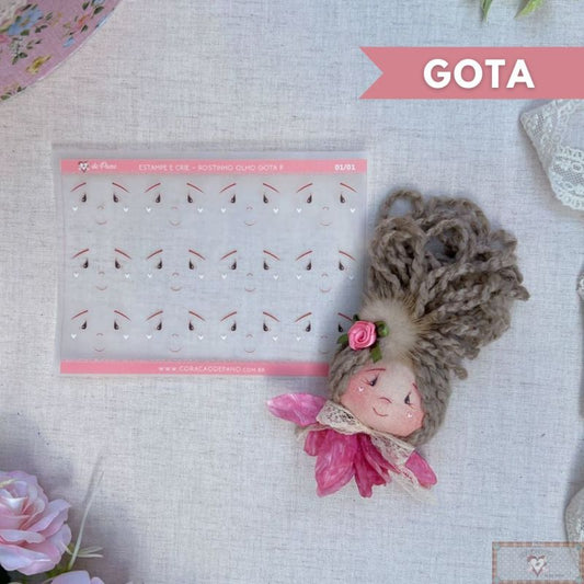 CP054 Sticker - Carita Gota P (Parche) **PRE VENTA**