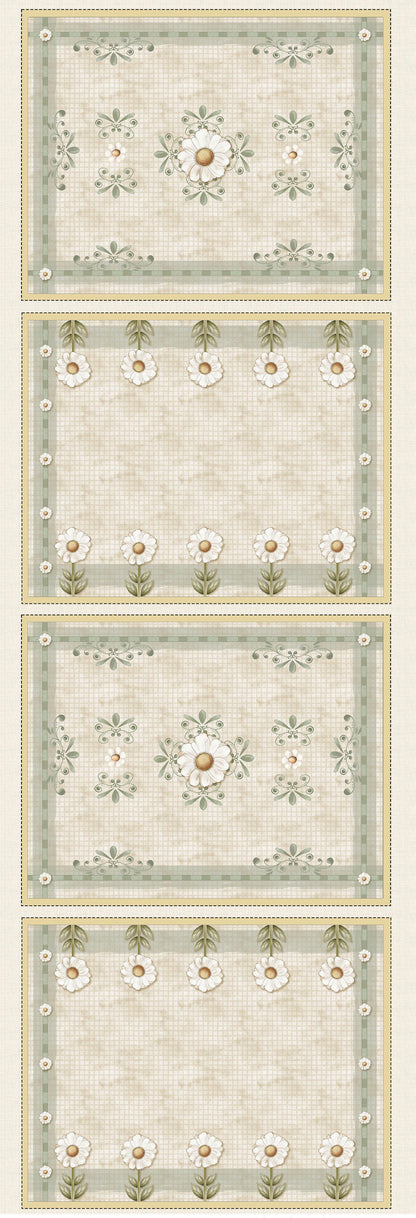 Tricoline 100% Algodón  - PT083 Patrón Individual Margaridas (50 x 150)