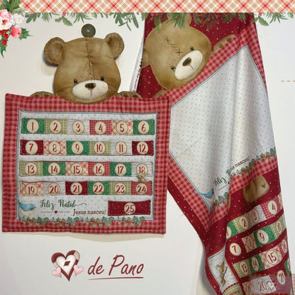 Tricoline 100% Algodón - NV012 Navideño Calendario Advento (50 x 100)