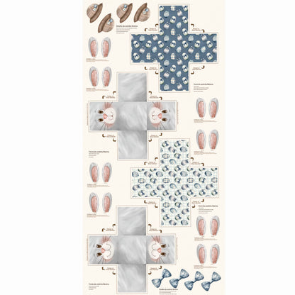 Tricoline 100% Algodón  - PT042 Patrón Panel  Canastas Pascoa 1 (30 x 150)