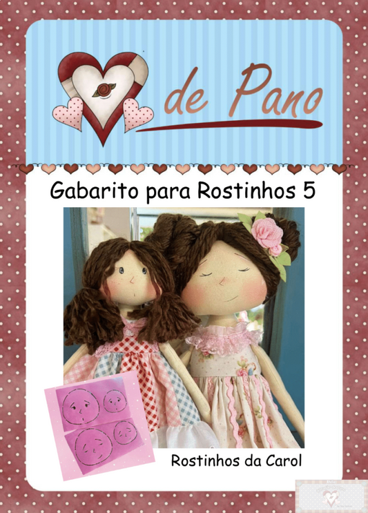 CP049 Regla - Molde Carita Muñeca Carol