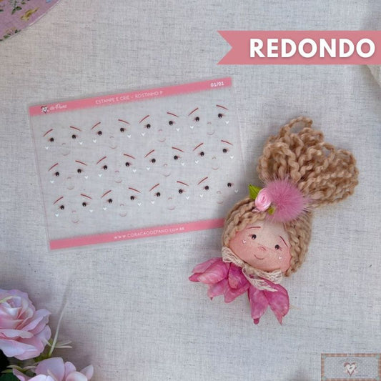 CP047b Sticker - Carita Redondo P (Parche)