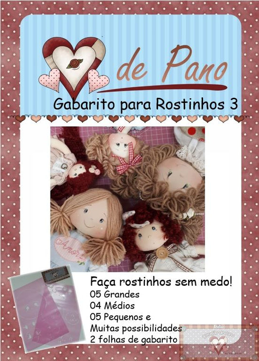 CP050 Regla - Molde Carita Muñeca Tipo 3 **PRE VENTA**