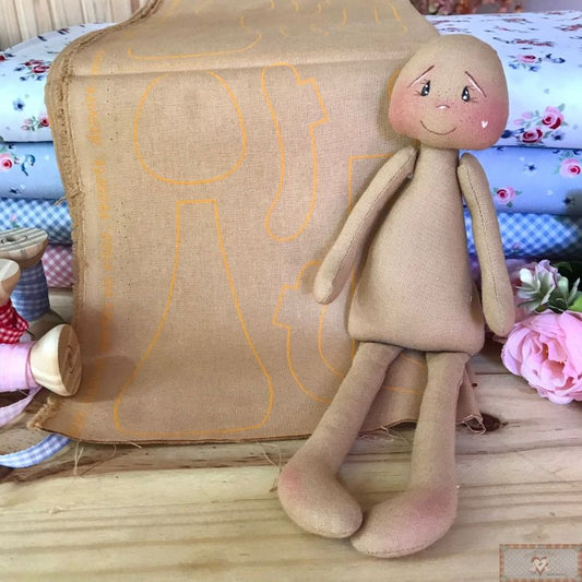 Tricoline 100% Algodón  - CP071 Patrón Molde 16 Cuerpo Mini Muñeca **PRE VENTA**